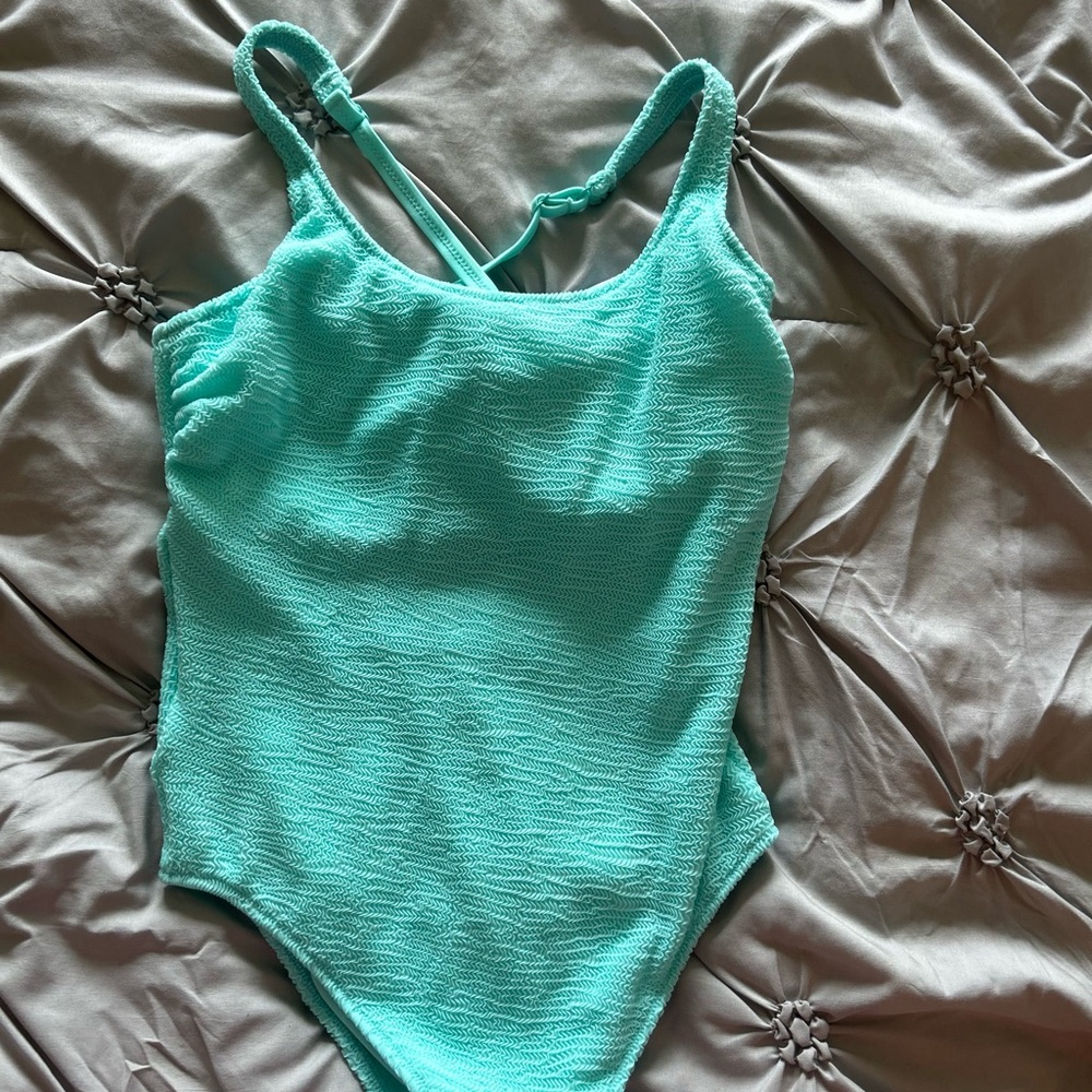 Freya Blue One Piece Swimsuit with Scoop Neckline